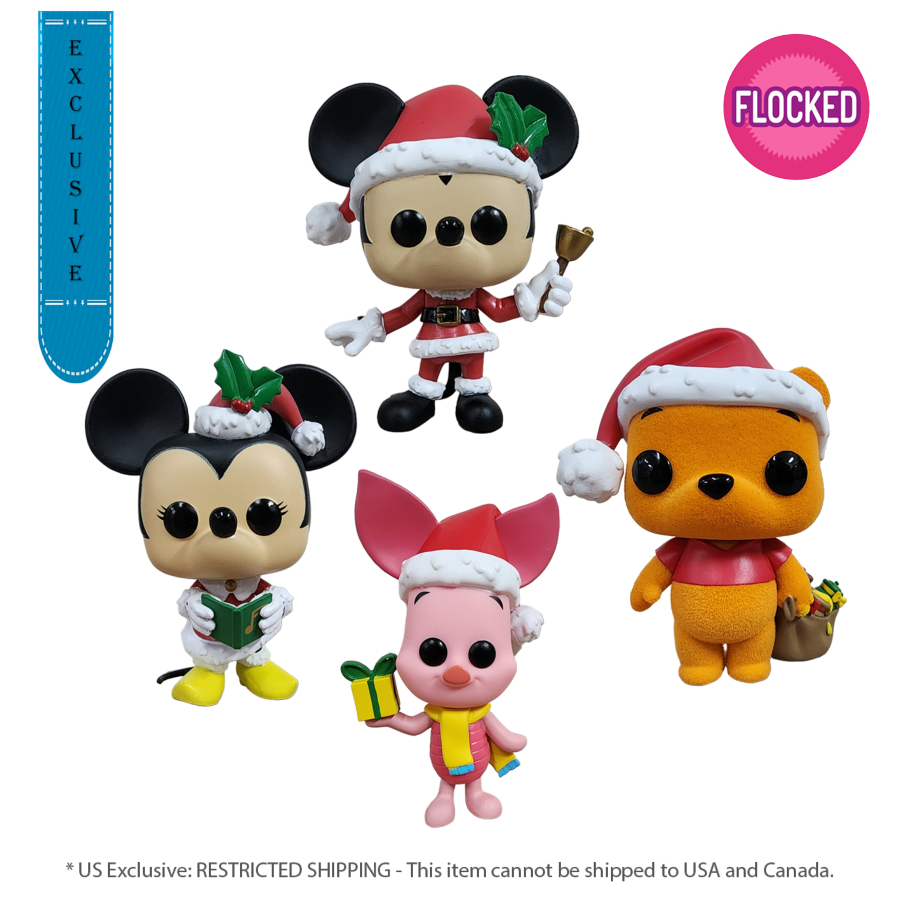 Buy Pop! Disney Holiday (Flocked) 4-Pack at Funko.