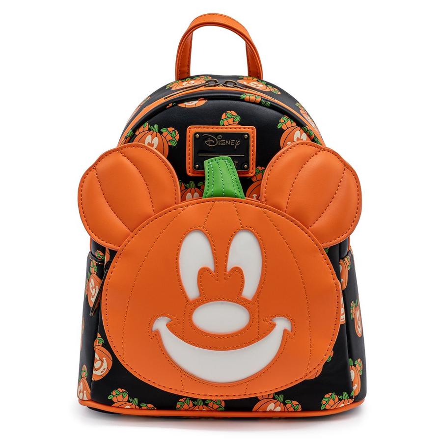 Disney - Mickey Mouse: Glow In The Dark Mickey-O-Lantern Loungefly Mini Backpack