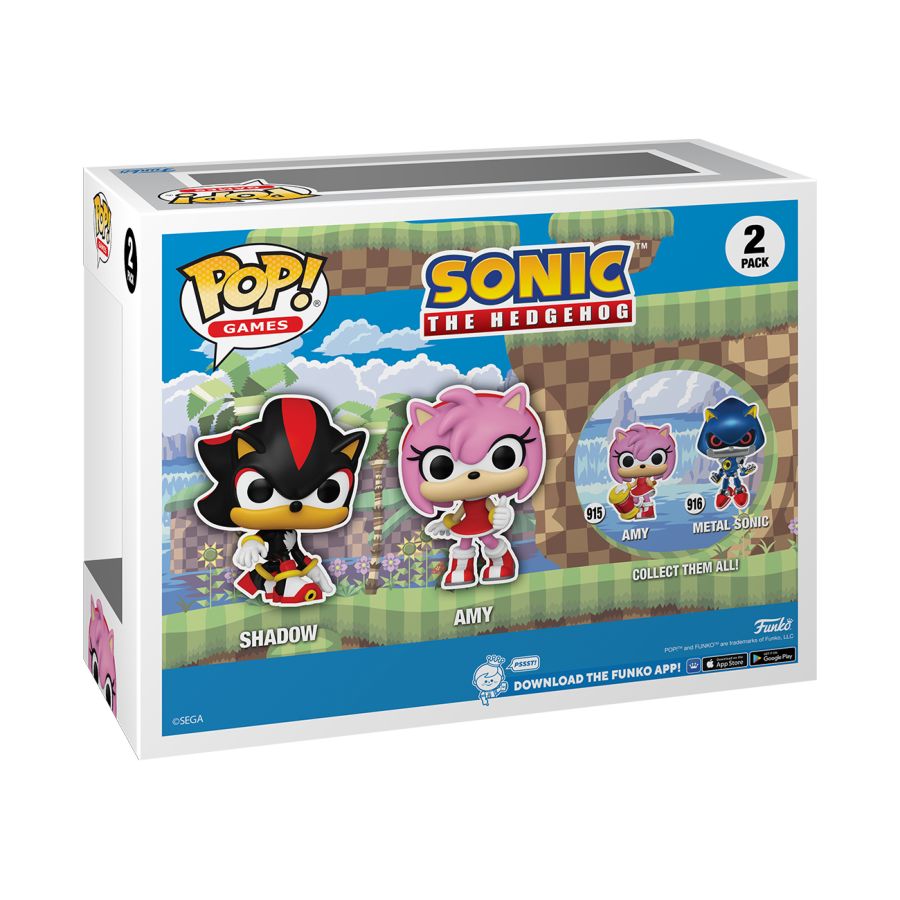 Sonic - Shadow & Amy Rose US Exclusive Flocked Pop! 2-Pack [RS] – FanBase  Collectables