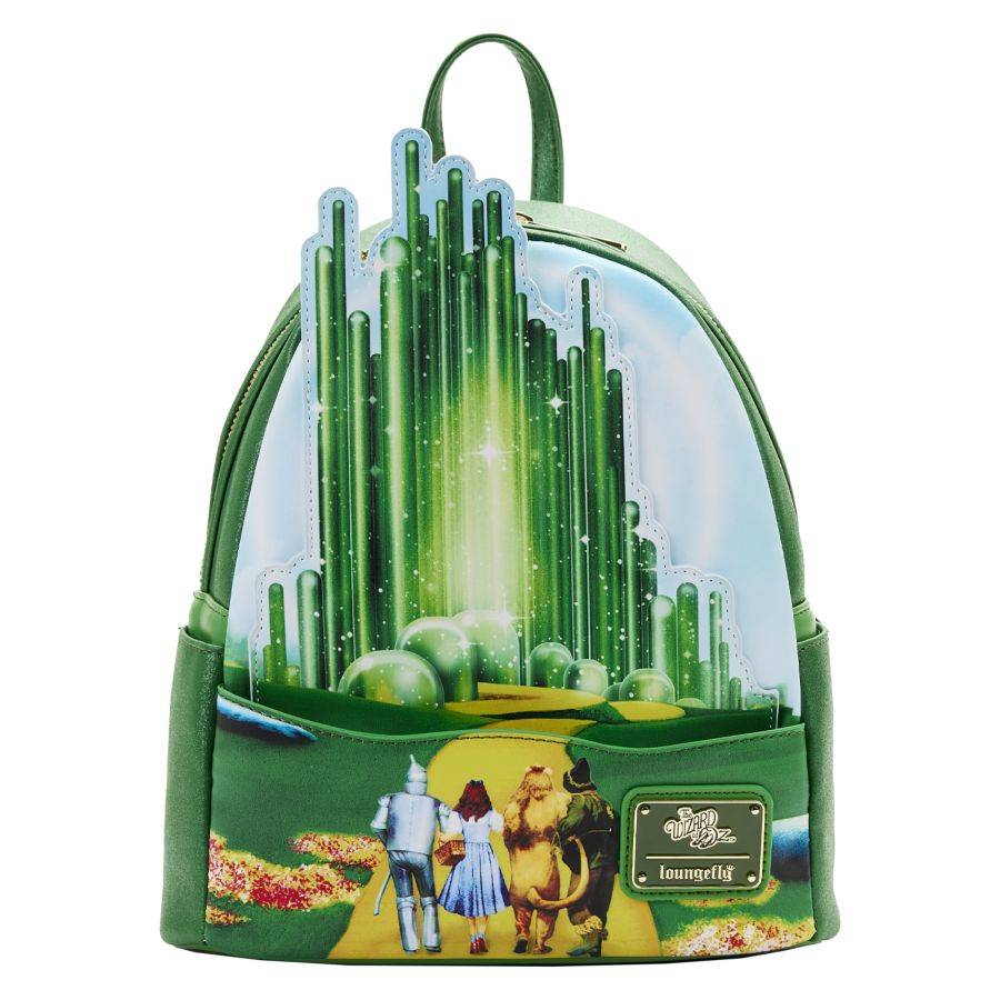 The Wizard of Oz - Emerald City Glow in the Dark 10” Faux Leather Mini Backpack
