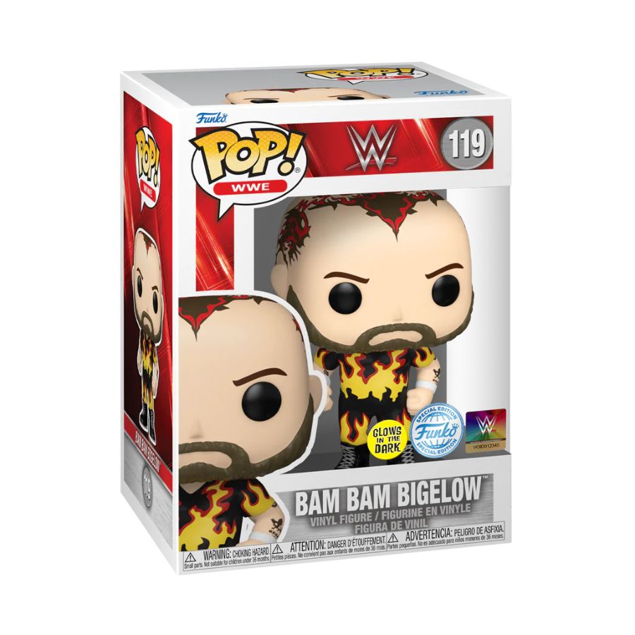 WWE - Bam Bam Bigelow Glow US Exclusive Pop! Vinyl [RS]