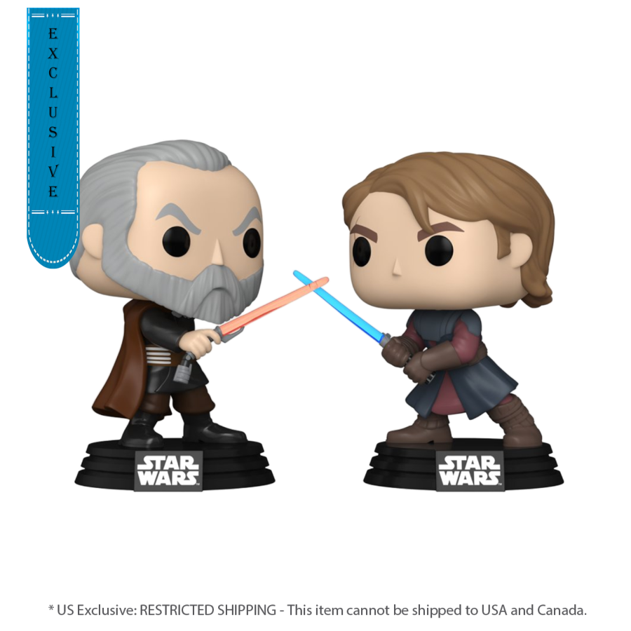 Star Wars: The Clone Wars - Anakin Skywalker Vs Count Dooku US Exclusive Pop! Vinyl 2-Pack [RS]