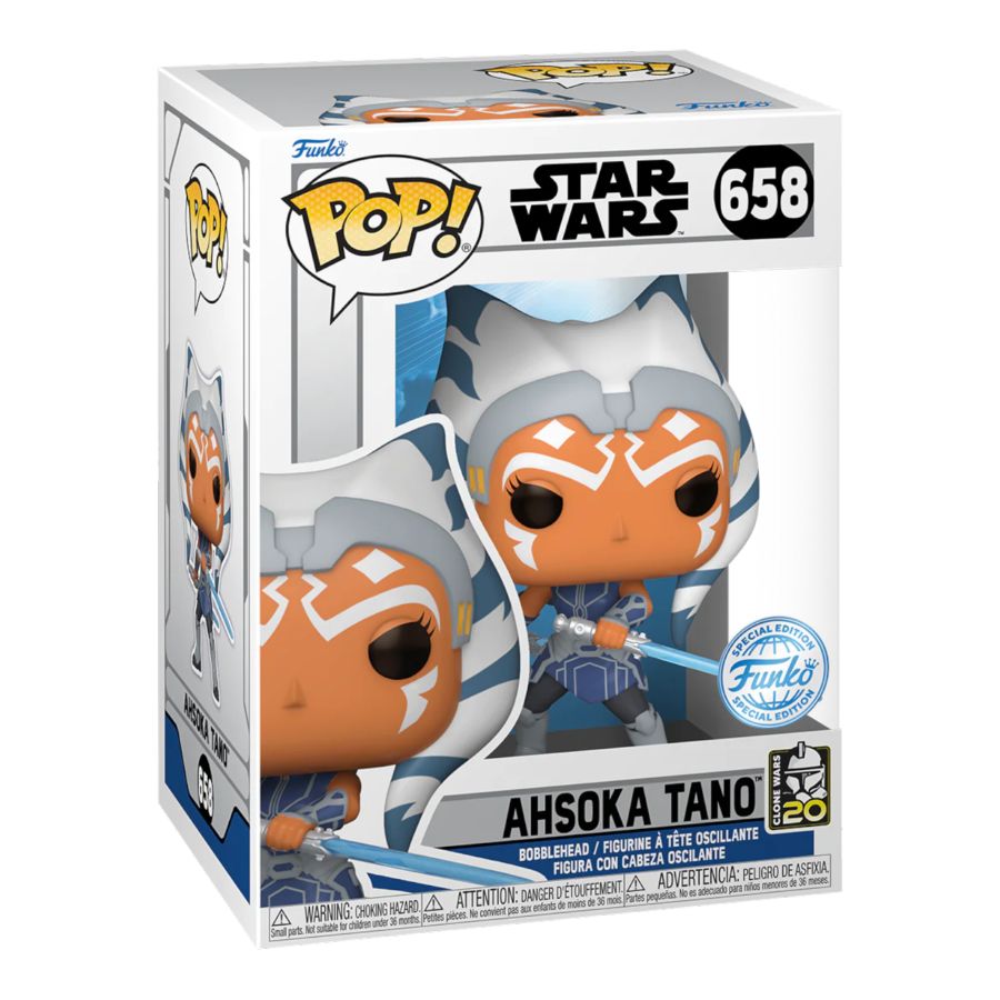 Star Wars: Clone Wars - Ahsoka Tano 20th Anniversary US Exclusive Pop! Vinyl [RS]