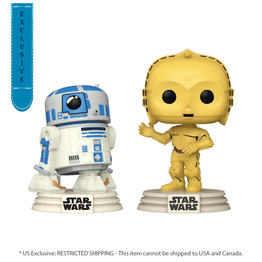 Star Wars: D100 - R2-D2 & C-3PO Retro Reimagined US Exclusive Pop! 2-Pack [RS]