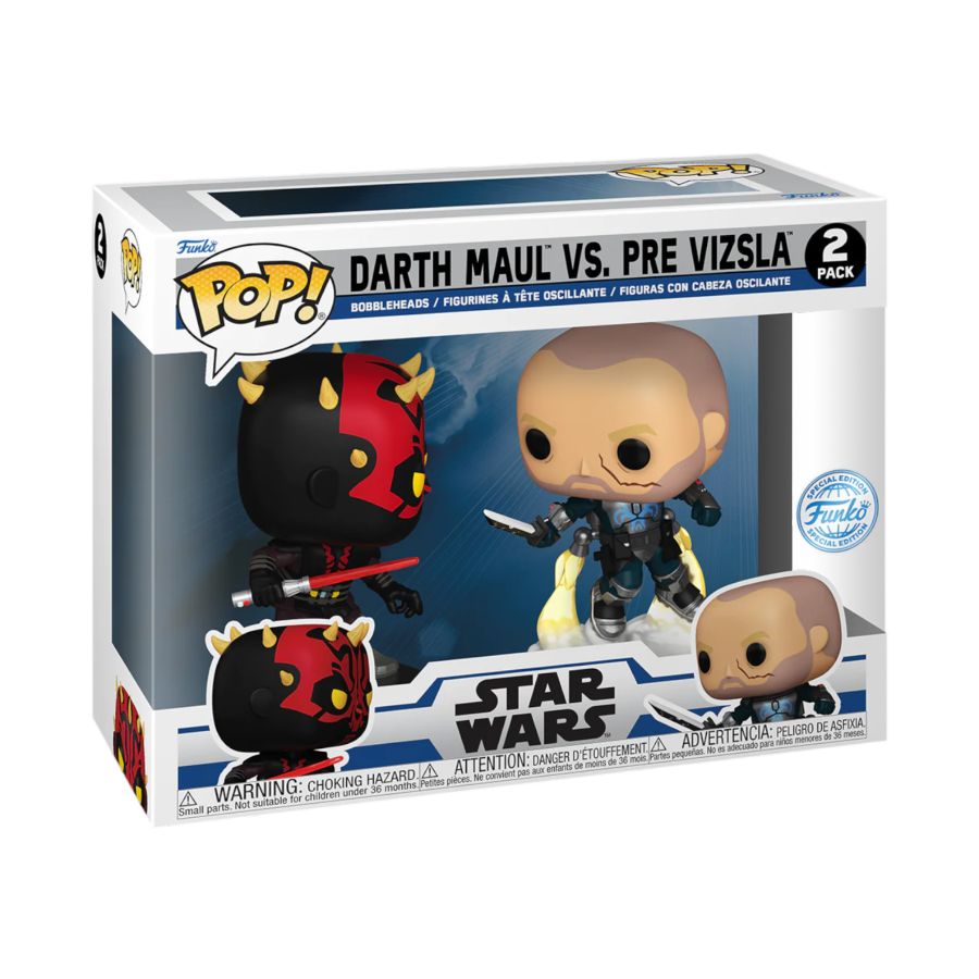 Star Wars: Clone Wars - Darth Maul Vs Pre Vizsla Pop! 2-Pack [RS]