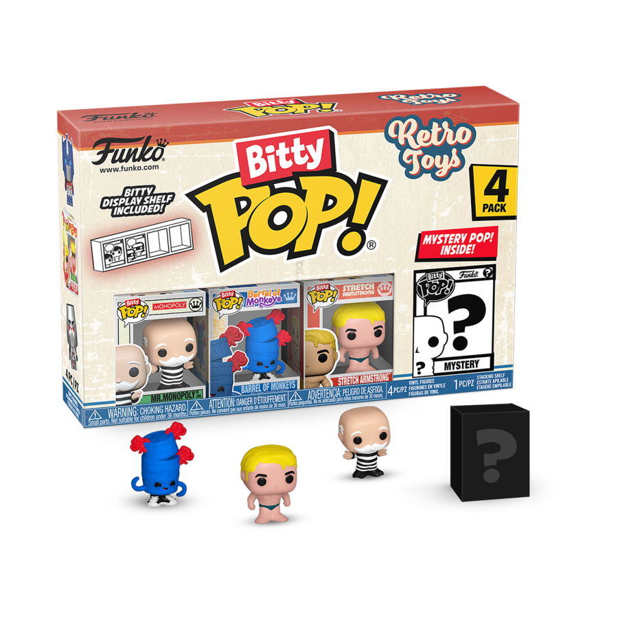 Retro Toys - Mr. Monopoly Bitty Pop! 4-Pack