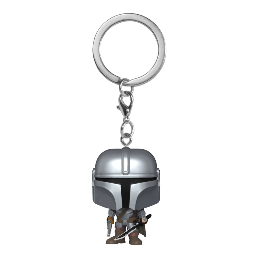 Star Wars: Mandalorian - Mandalorian with Darksaber Pop! Vinyl Keychain