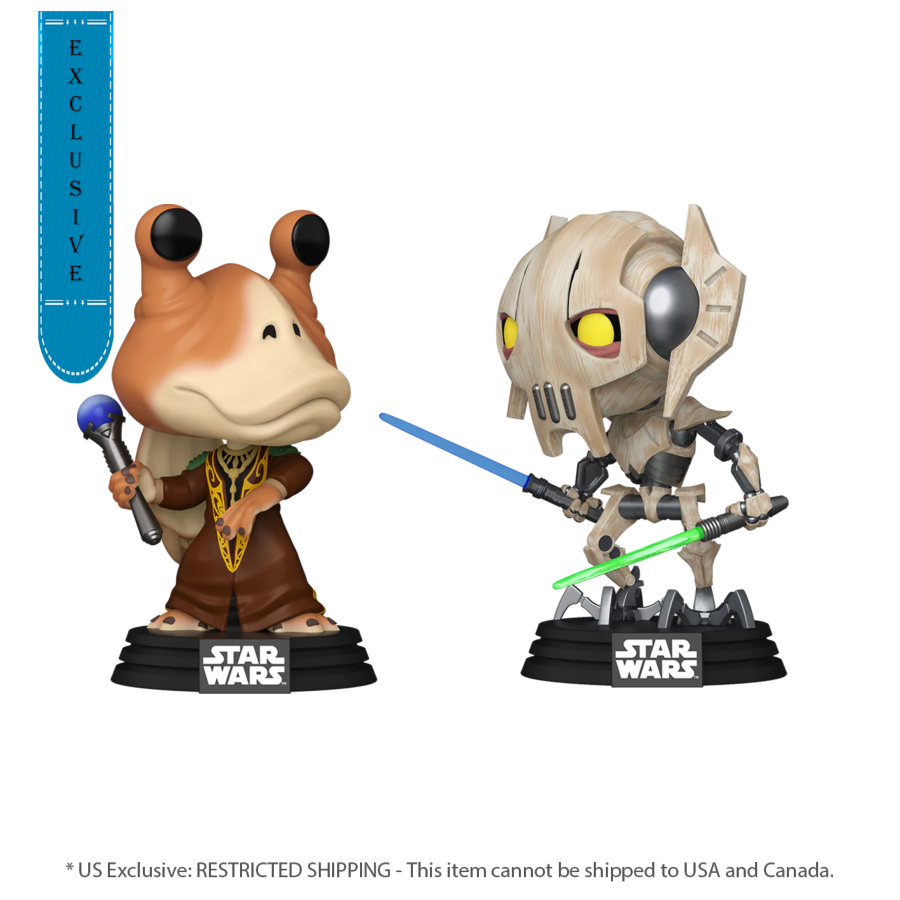 Star Wars: Clone Wars - Jar Jar Binks Vs General Grievous US Exclusive Pop! Vinyl 2-Pack [RS]