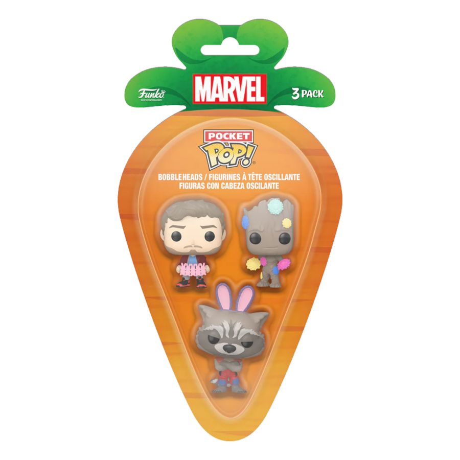 Guardians of the Galaxy - Star-Lord, Groot, & Rocket Carrot Pocket Pop! 3-Pack