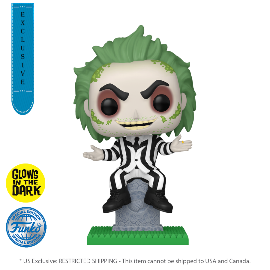 Beetlejuice - Beetlejuice on Tombstone US Exclusive Glow-In-The-Dark Pop! Vinyl [RS]