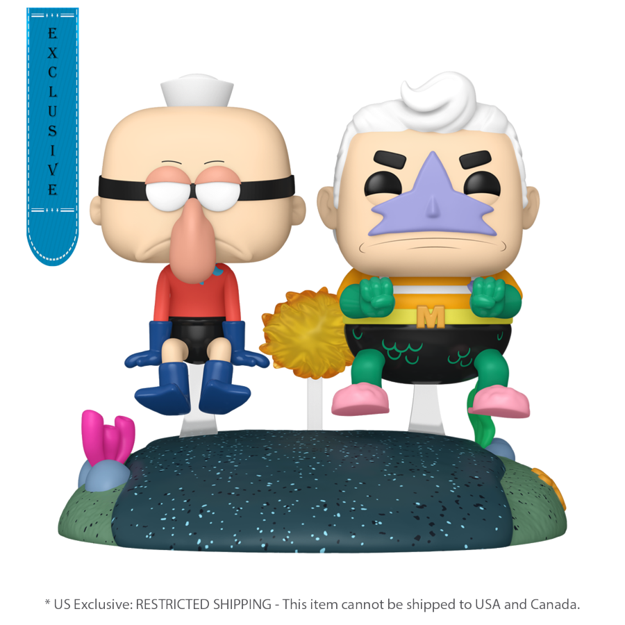 Spongebob Squarepants - Mermaidman & Barnacleboy with Invisible Boat US Exclusive Pop! Ride [RS]