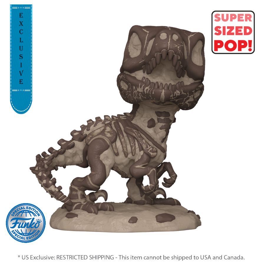 Jurassic Park - Velociraptor Fossil US Exclusive 6" Pop! Vinyl [RS]