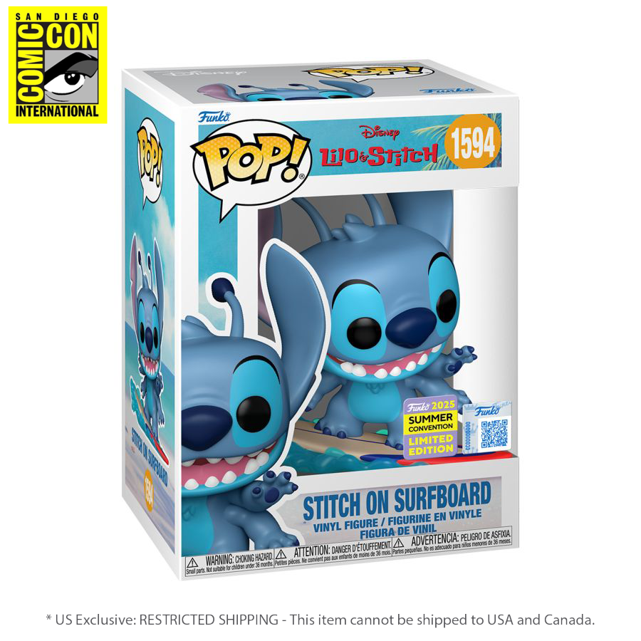 Lilo & Stitch - Stitch on Surfboard SDCC 2025 Exclusive Pop! Vinyl [RS]