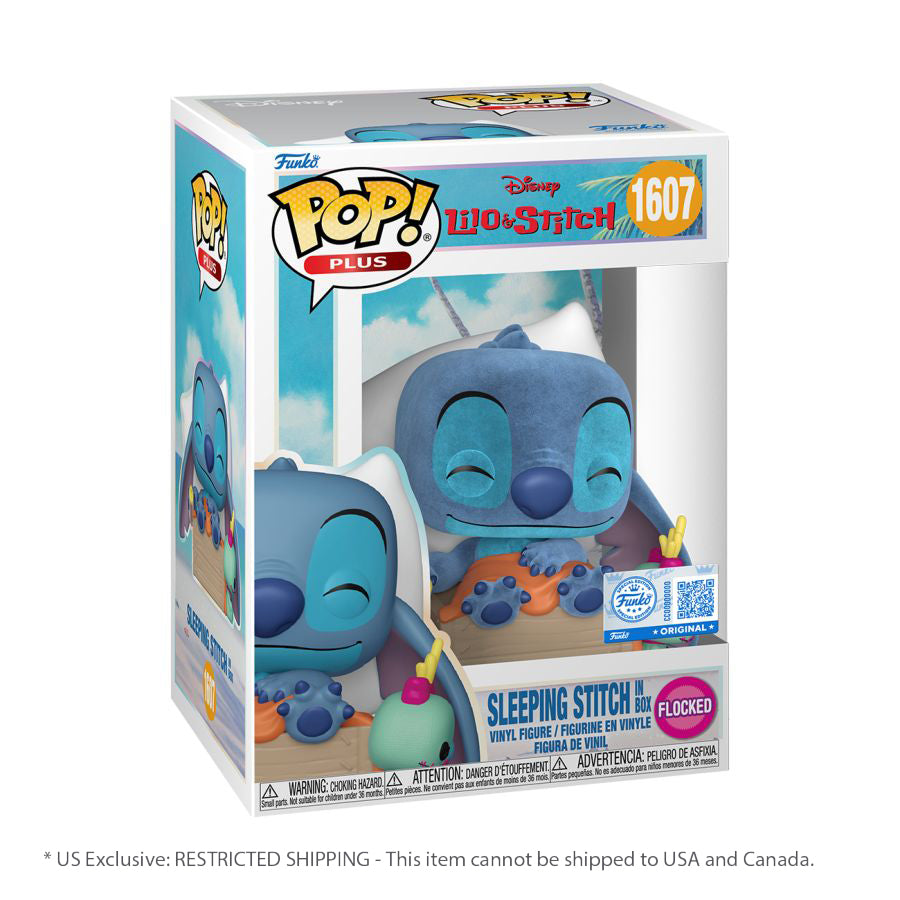 Lilo & Stitch - Sleeping Stitch in Box US Exclusive Flocked Pop! Plus [RS]