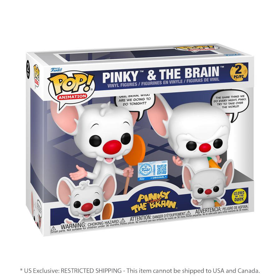 Pinky & The Brain - Pop! Sayings Glow-in-the-Dark Pop! 2-Pack
