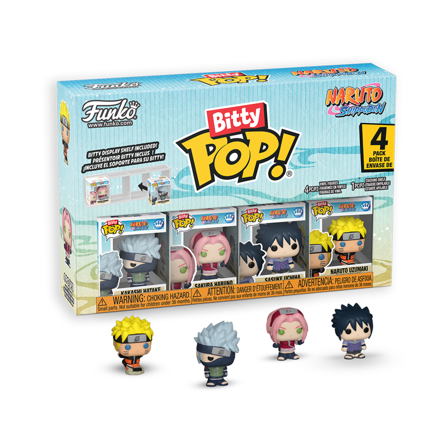 Naruto: Shippuden - Kakashi Hatake, Sakura Haruno, Sasuke Uchiha & Naruto Uzumaki Bitty 4-Pack