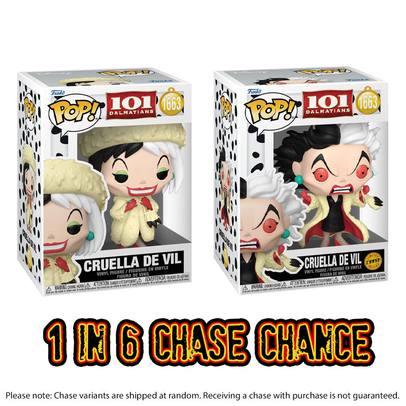 101 Dalmatians (1991) - Cruella De Vil Pop! Vinyl (CHASE CHANCE)