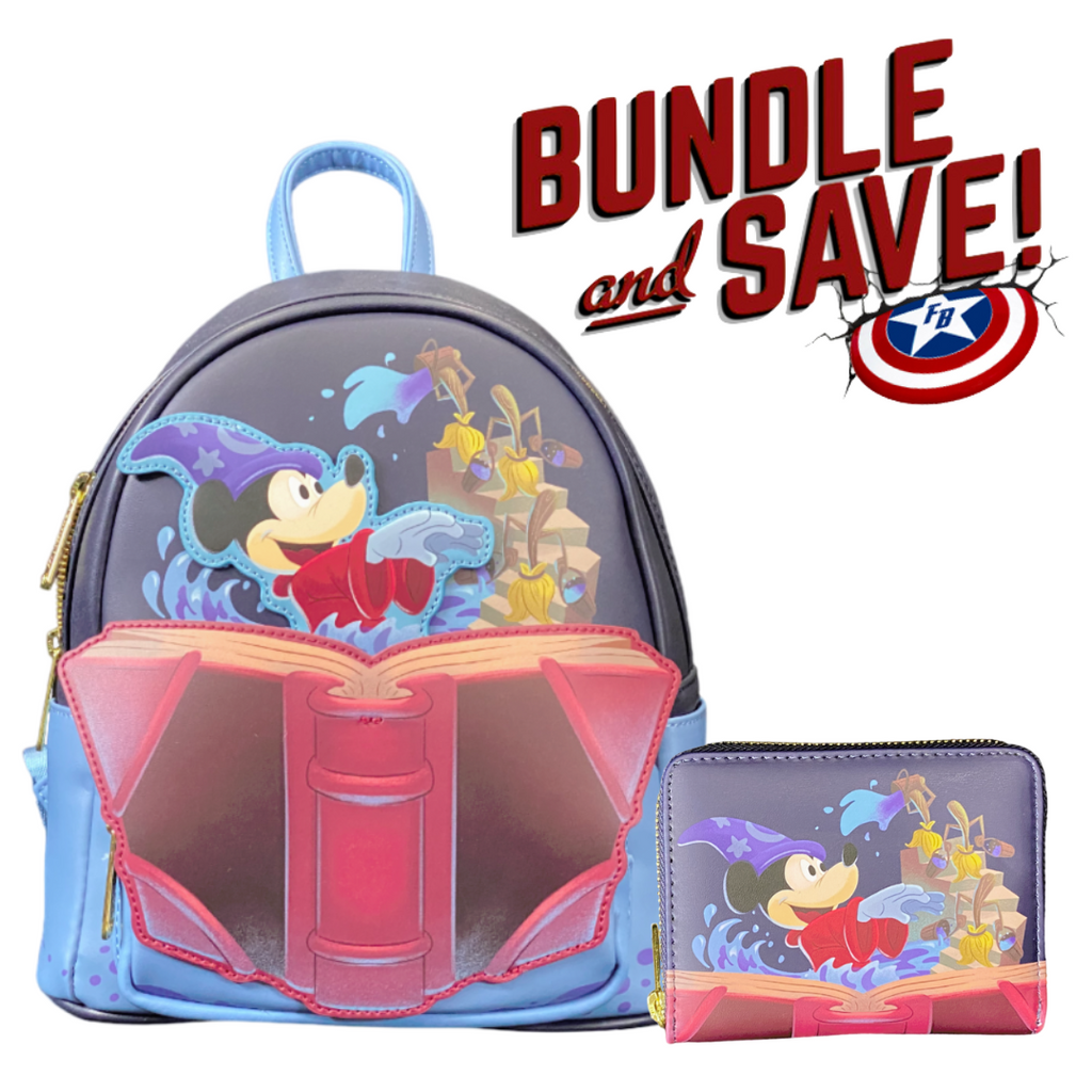 Fantasia - Sorcerer Mickey Book Loungefly BUNDLE DEAL