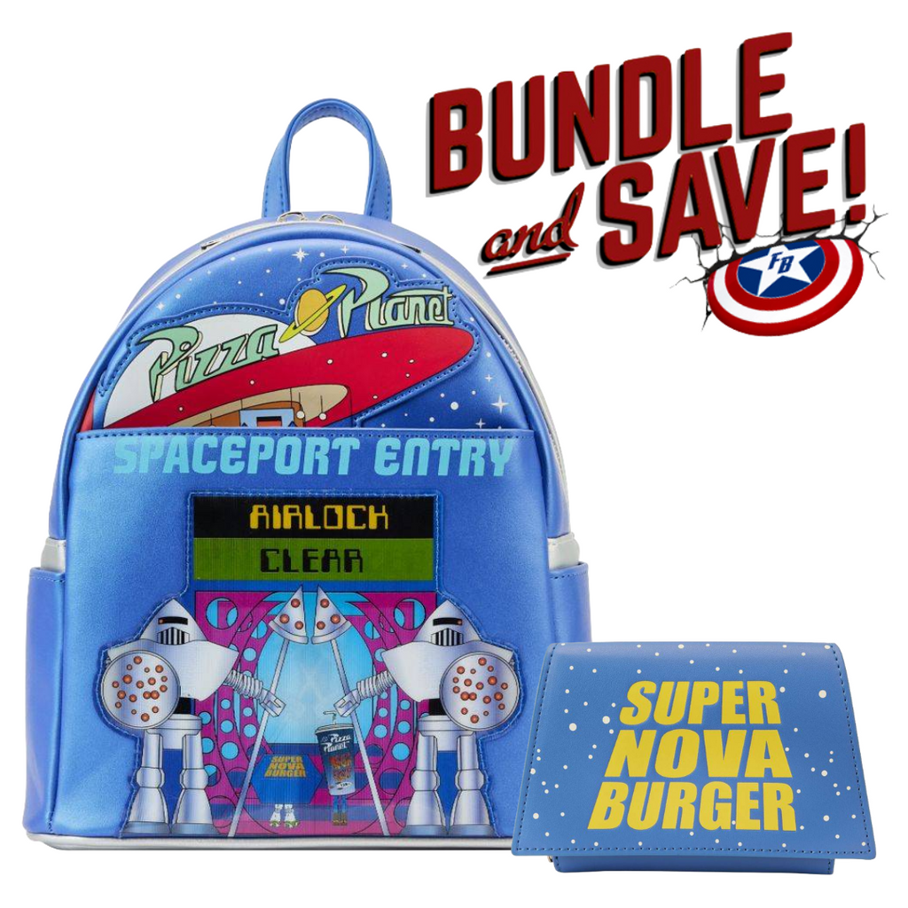 Toy Story - Pizza Planet Space Entry Mini Backpack Loungefly BUNDLE DEAL