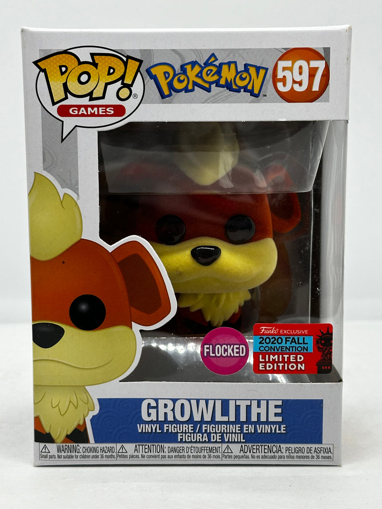 Pokémon - Growlithe Flocked #597 NYCC 2020 Exclusive Pop! Vinyl