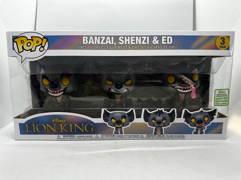 The Lion King (1994) - Banzai, Shenzi & Ed ECCC 2019 3-Pack Pop! Vinyl
