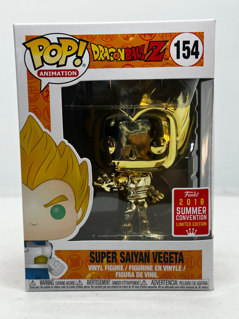 Dragon Ball Z - Super Saiyan Vegeta Gold Chrome SDCC 2018 Exclusive #154 Pop! Vinyl