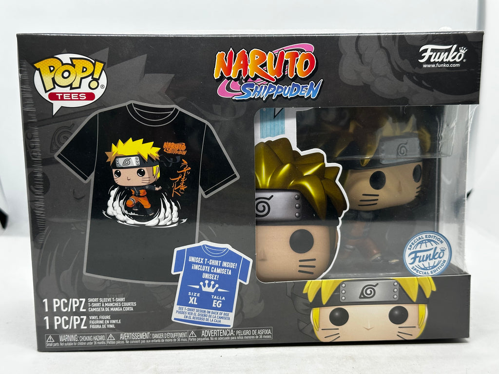 Naruto: Shippuden - Naruto Running Metallic Pop! Vinyl Figure & T-Shirt Box Set (Size XL)