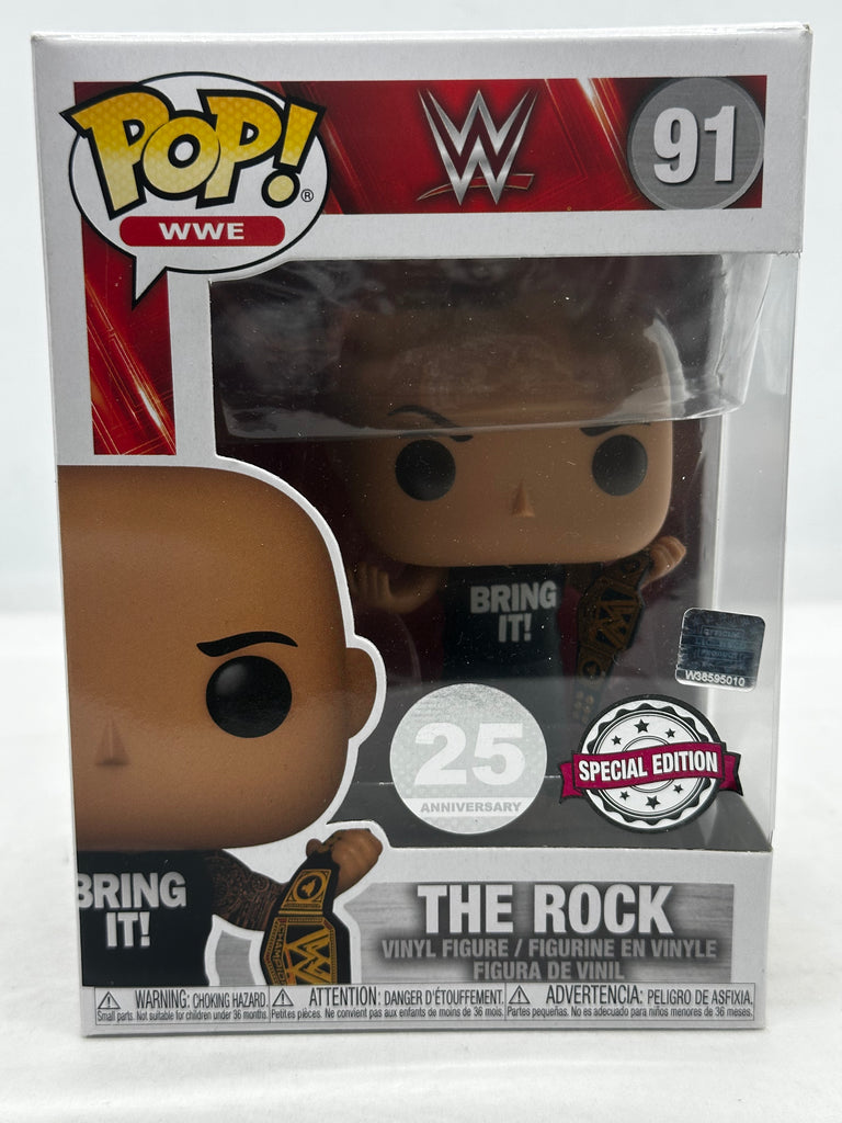 WWE - The Rock w/Championship Belt Metallic #91 Pop! Vinyl
