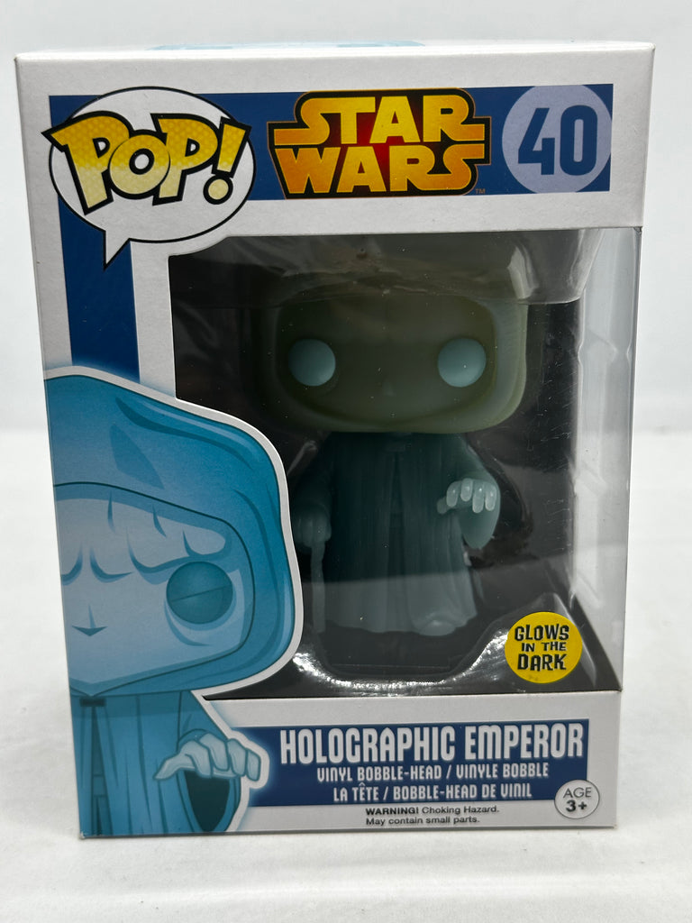 Star Wars - Holographic Emperor Glow In The Dark #40 (Blue Box) Pop! Vinyl