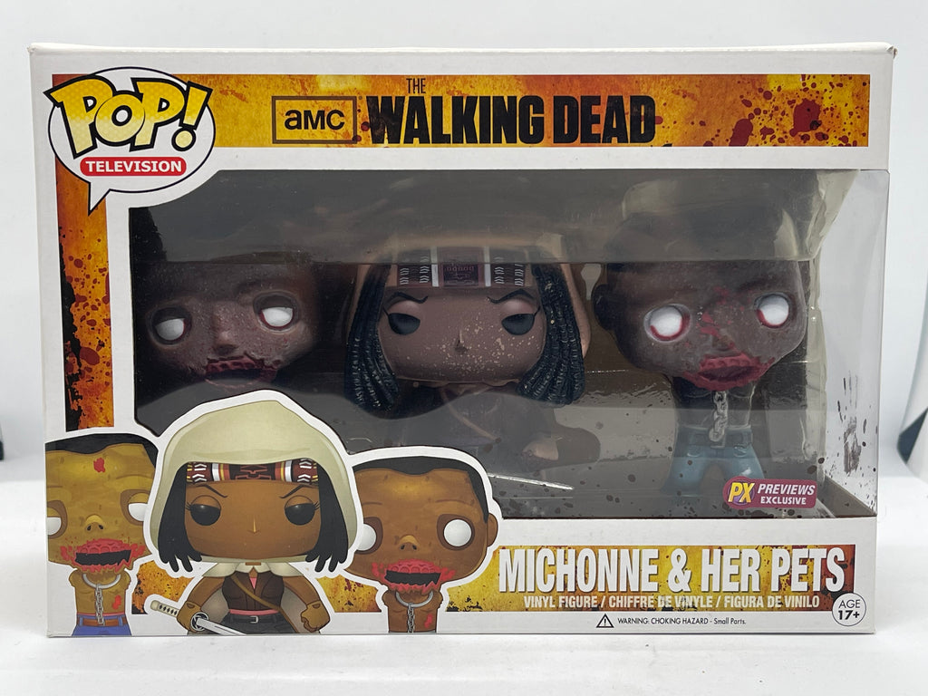 The Walking Dead - Michonne and Her Pets PX Previews Exclusive 3-Pack Pop! Vinyl