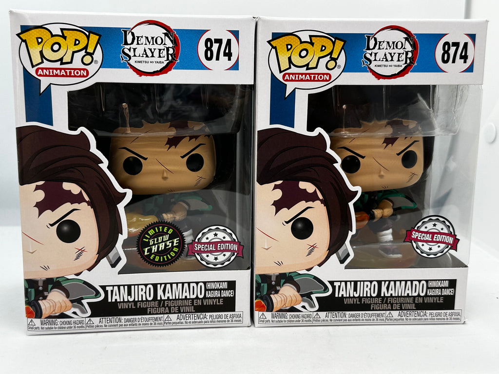 Demon Slayer - Tanjiro Kamado (Hinokami Kagura Dance) #874 Pop! Vinyl Chase Bundle (Set Of 2)