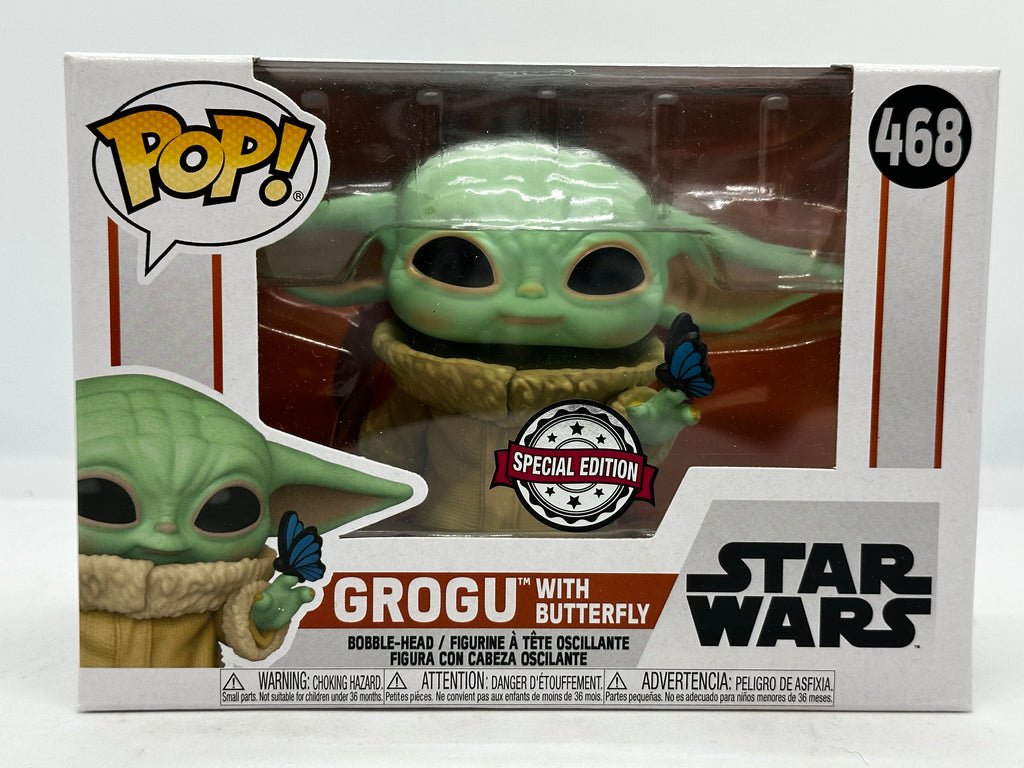 Star Wars: The Mandalorian - Grogu with Butterfly US Exclusive Pop! Vinyl