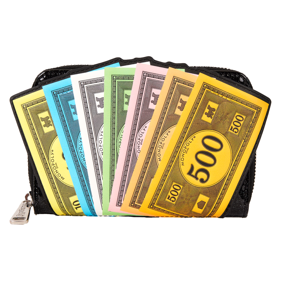 Monopoly 90th - Money Glitter Zip Around Wallet