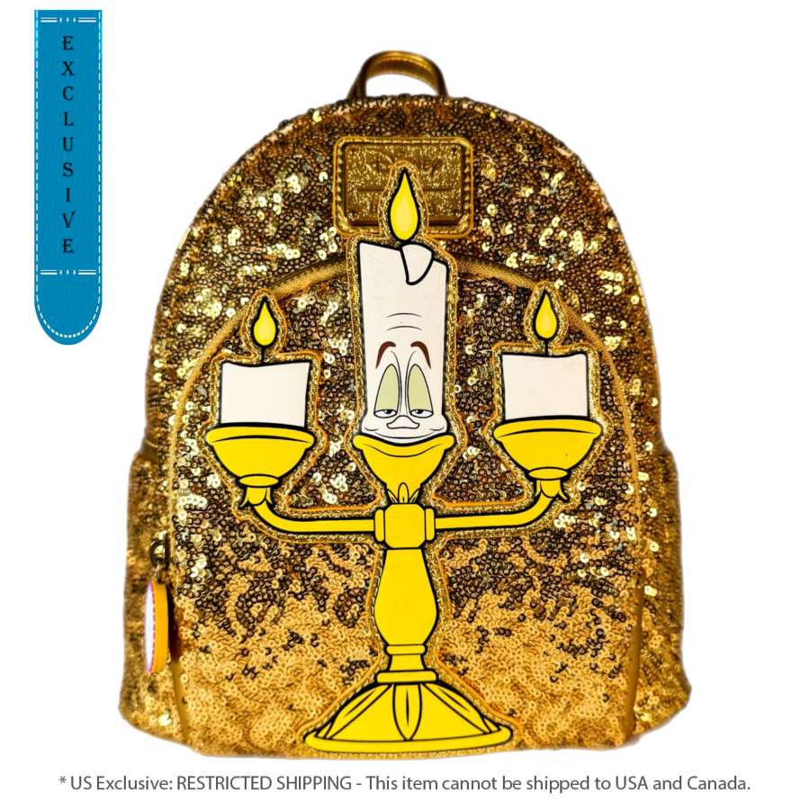 Beauty & the Beast (1991) - Lumiere Sequin Glow In The Dark US Exclusive Mini Backpack [RS]