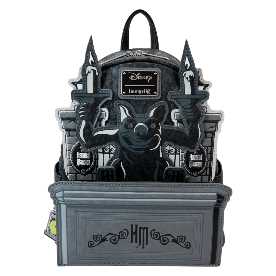 The Haunted Mansion - Gargoyle Wallpaper Light Up Glow Mini Backpack