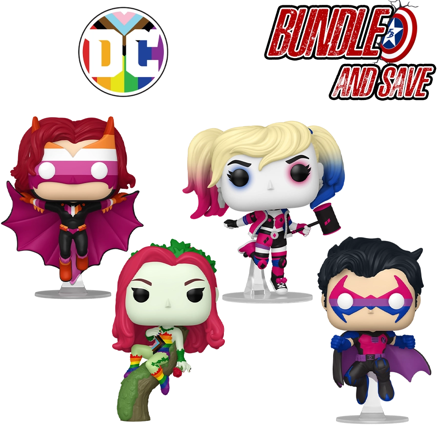 DC Comics -  Pride Flag 2025 Pop! Vinyl Bundle (Set of 4)