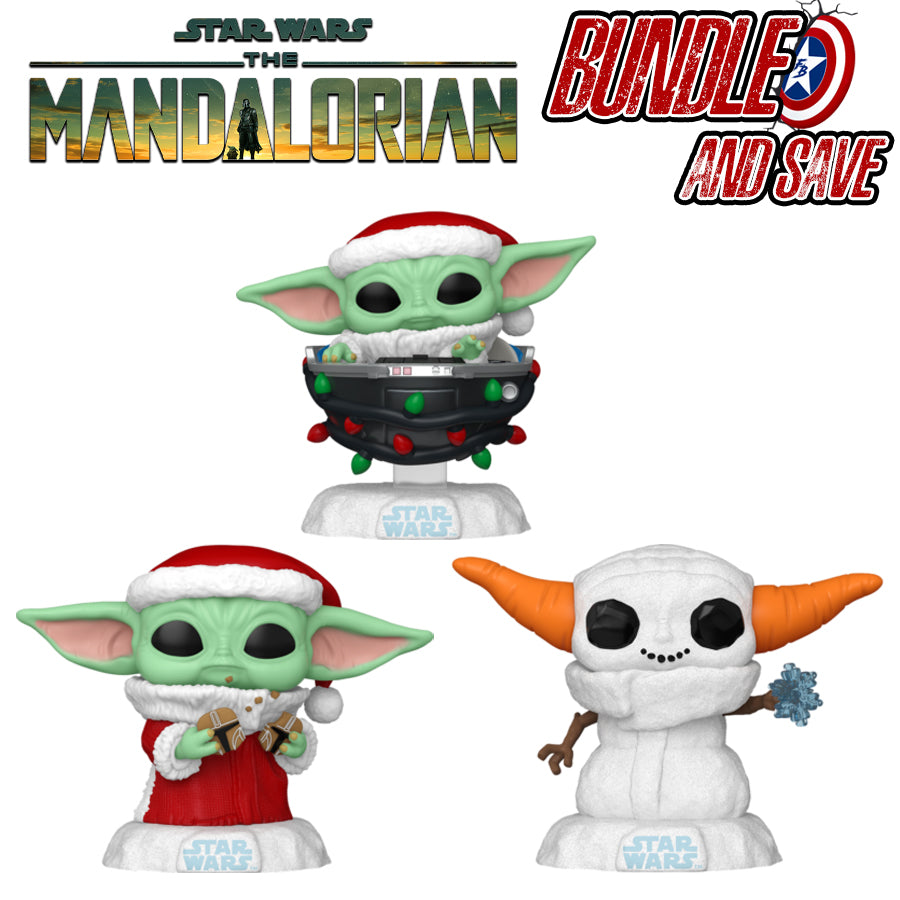 Star Wars: The Mandolorian - Grogu Holiday Pop! Vinyl Bundle (Set of 3)