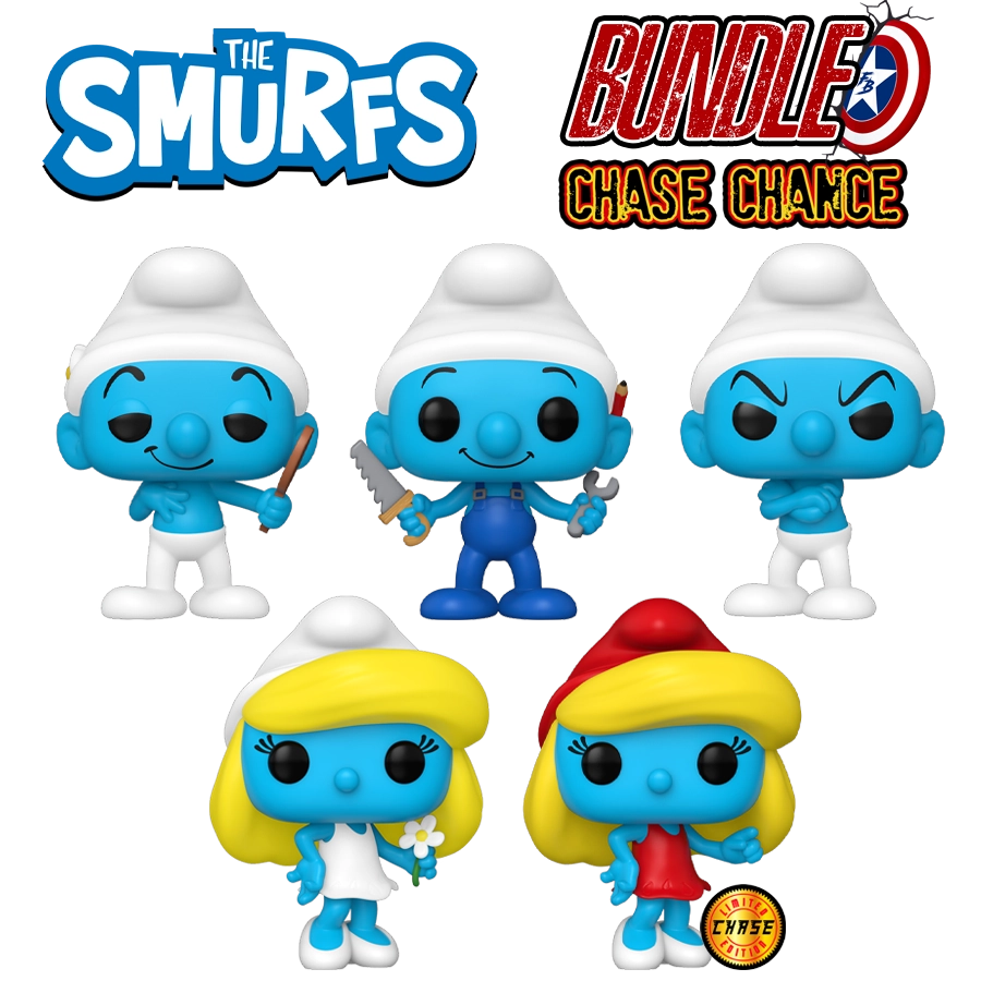 The Smurfs - Smurfiest Pop! Vinyl Bundle (Set of 4) (CHASE CHANCE)