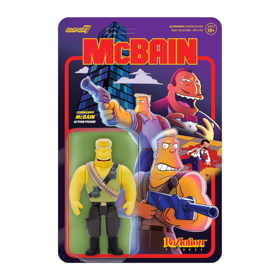 The Simpsons: McBain - McBain (Commando) Reaction 3.75" Action Figure