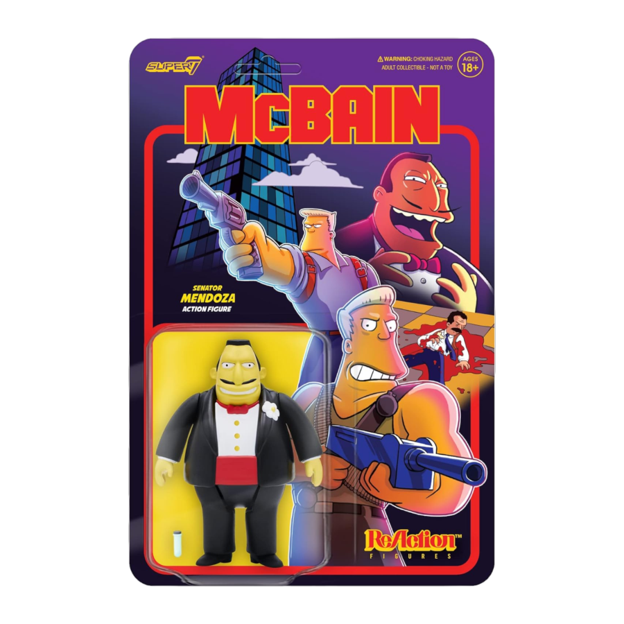 The Simpsons: McBain - Senator Mendozza Reaction 3.75" Action Figure