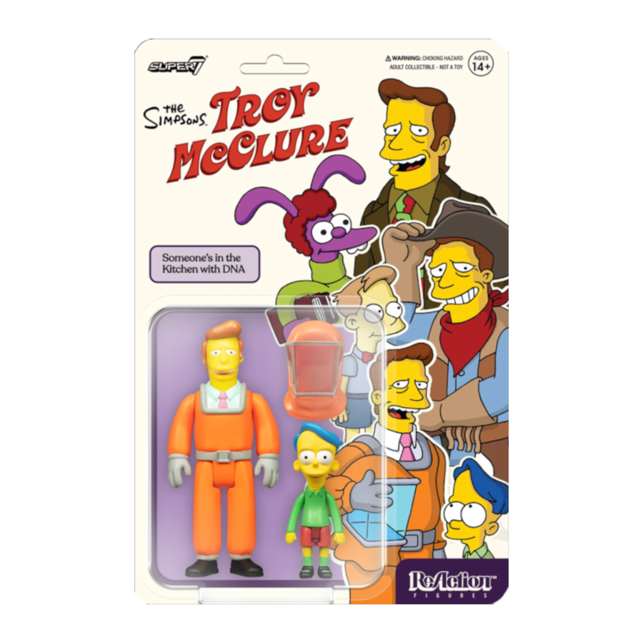 The Simpsons - Troy McClure (Someone's in the Kitchen with DNA) Reaction 3.75" Action Figure
