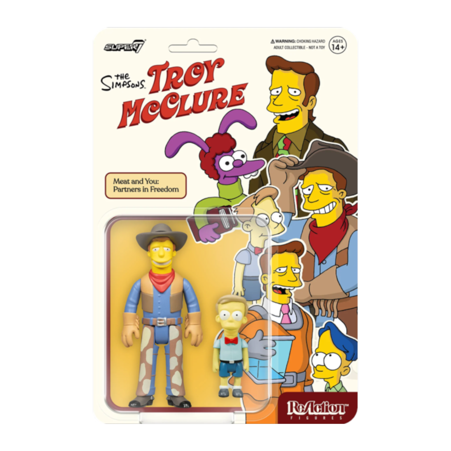 The Simpsons - Troy McClure (Meat and You: Partners in Freedom) Reaction 3.75" Action Figure