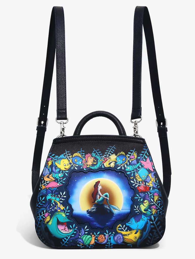 BoxLunch Exclusive Loungefly The Little Mermaid Moonlight Convertible Mini Backpack