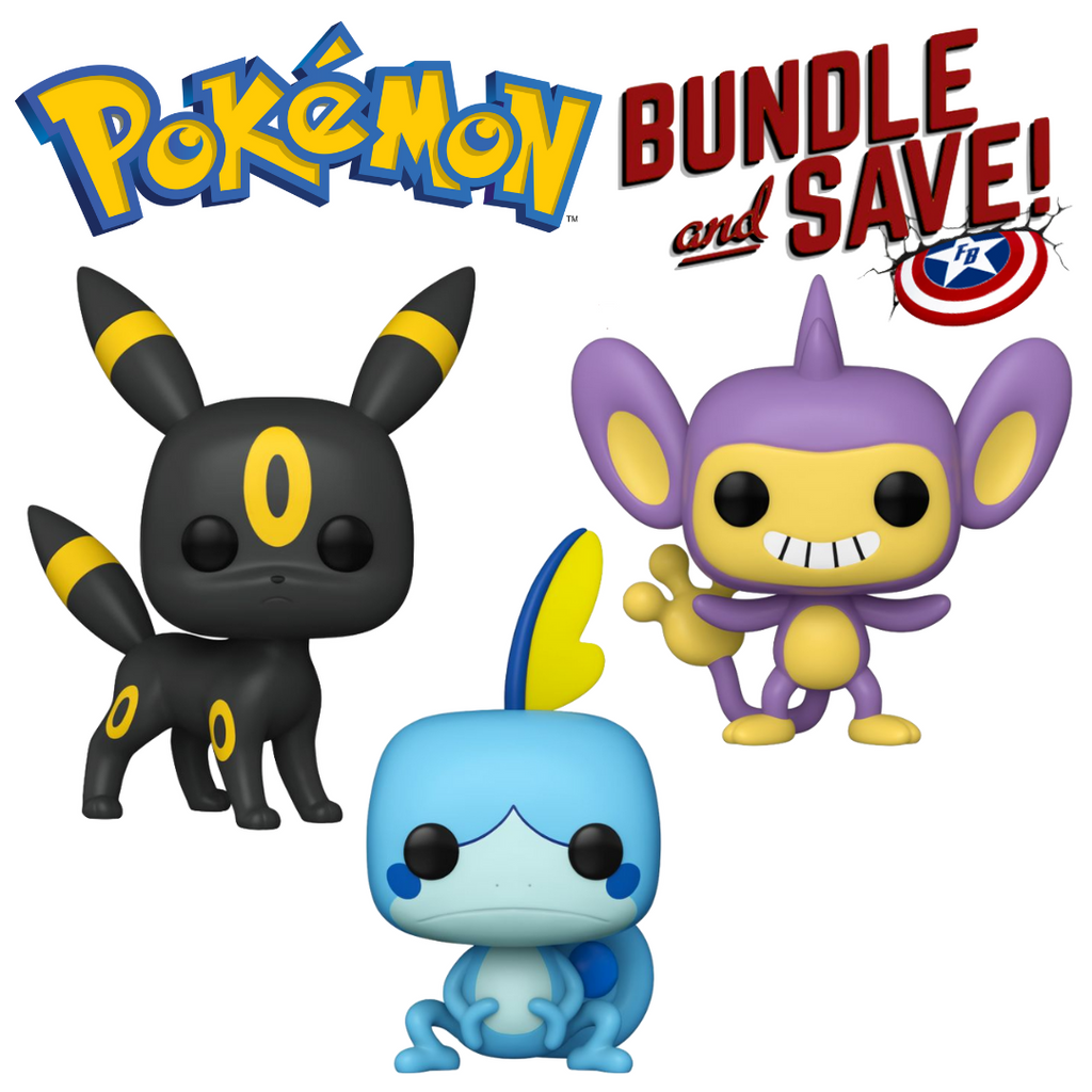 Funko Pop! Pokemon - Aipom, Sobble & Umbreon - Bundle (Set of 3)