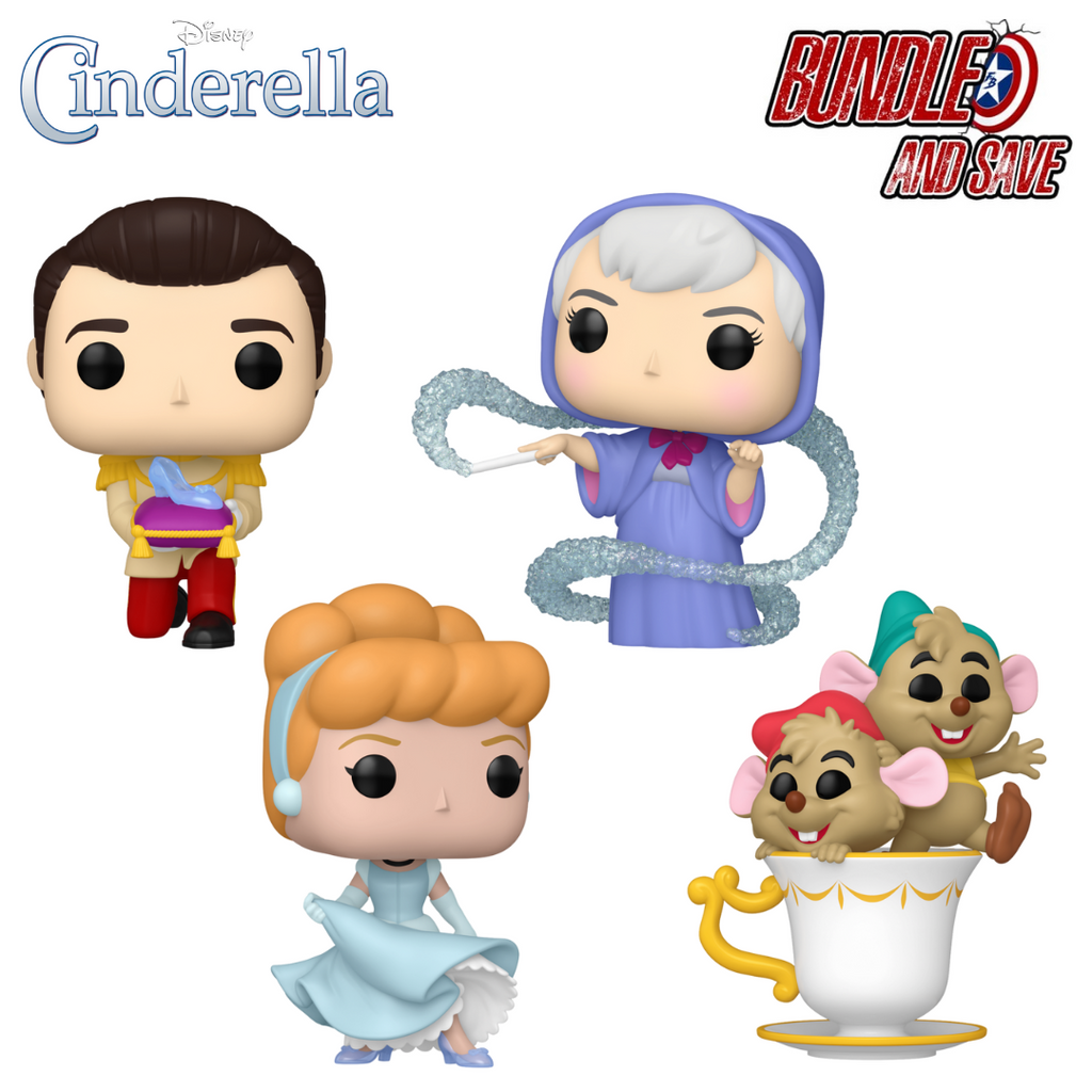 Cinderella (1950) - 75th Anniversary  Pop! Vinyl Bundle (Set of 4)