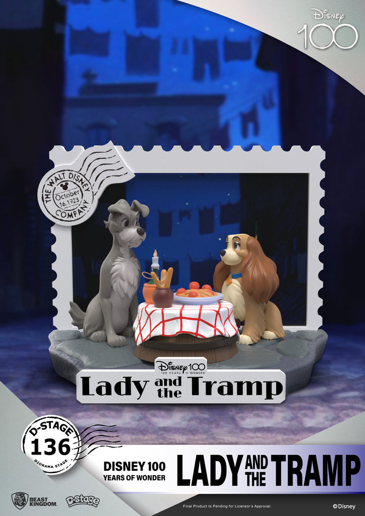 Beast Kingdom - Disney 100 Years of Wonder: Lady and the Tramp D Stage Diorama Statue