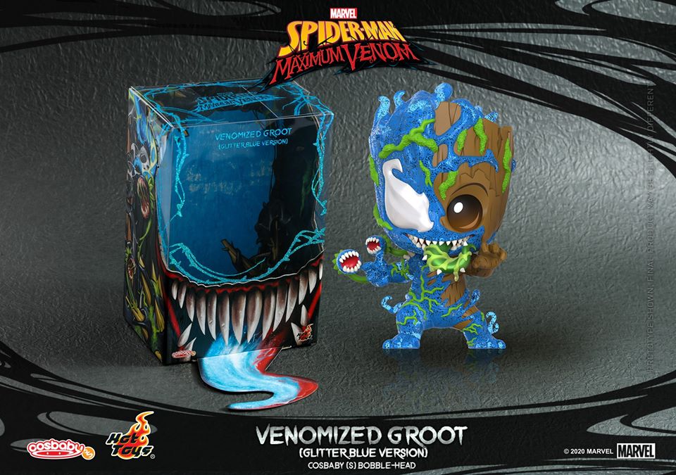 Venom - Venomized Groot Blue Glitter Cosbaby