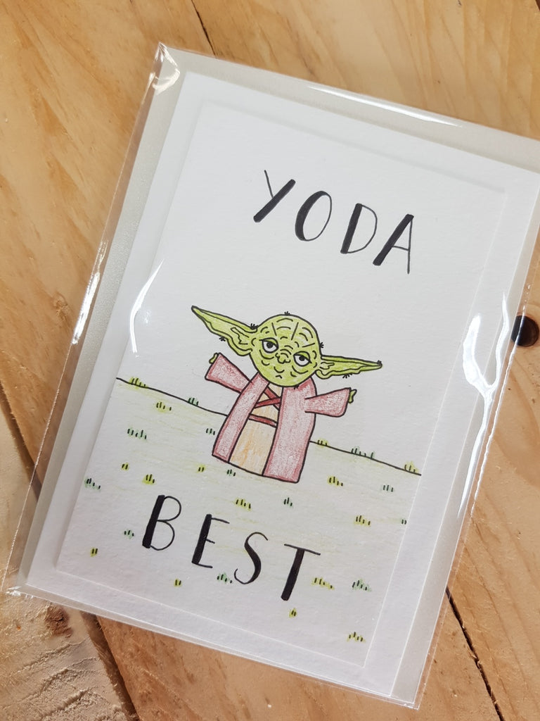 That Freckle, Yoda Best 02 Hand Drawn Card.