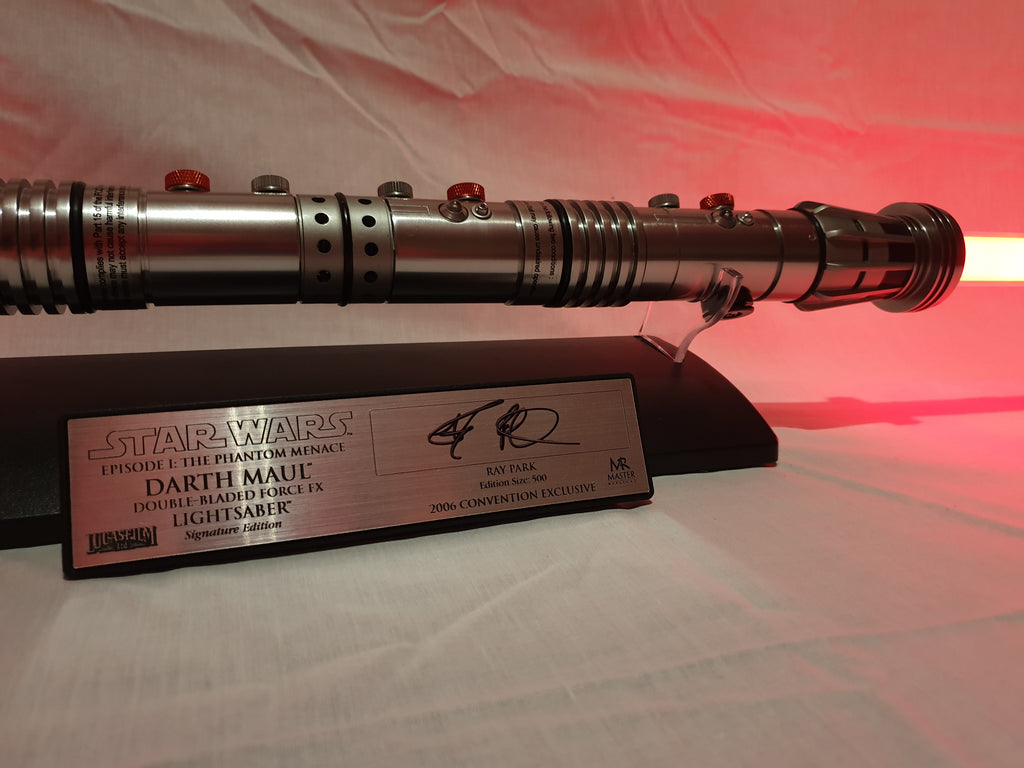 Master Replicas Signature Edition Darth Maul 2006 Force FX Lightsaber (SW-214S) Signed by Ray Park. (limited 500 pcs)