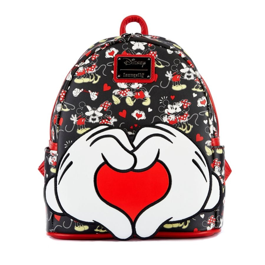 Mickey Mouse - Mickey & Minnie Heart Hands Loungefly Mini Backpack